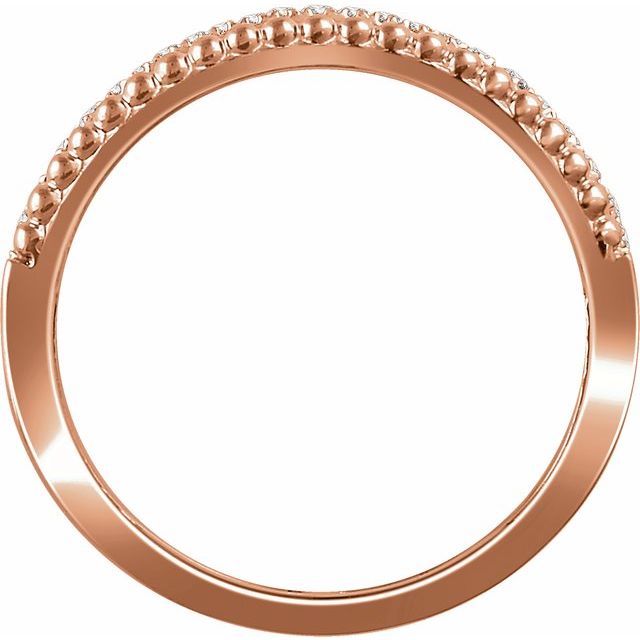 14k Rose 1/5 Ctw Natural Diamond Negative Space Ring