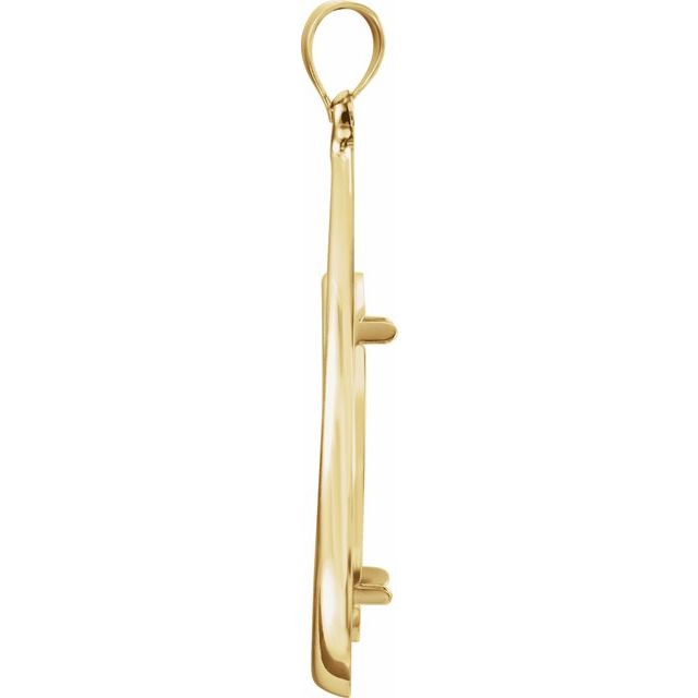 14k Yellow Coin Frame Bezel Pendant Mounting For 27x2.2 Mm Coin