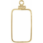 14k Yellow Coin Frame Bezel Dangle For 23.5x14x1 Mm Credit Suisse