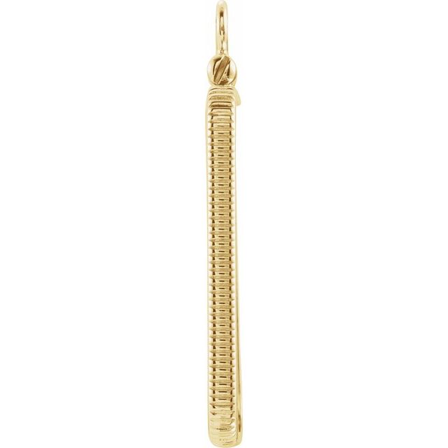 14k Yellow Coin Frame Bezel Dangle For 23.5x14x1 Mm Credit Suisse