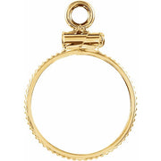 14K Yellow Coin Frame Bezel Dangle for 14.2x.76 mm Coin