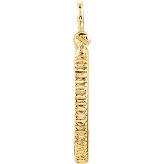 14K Yellow Coin Frame Bezel Dangle for 14.2x.76 mm Coin
