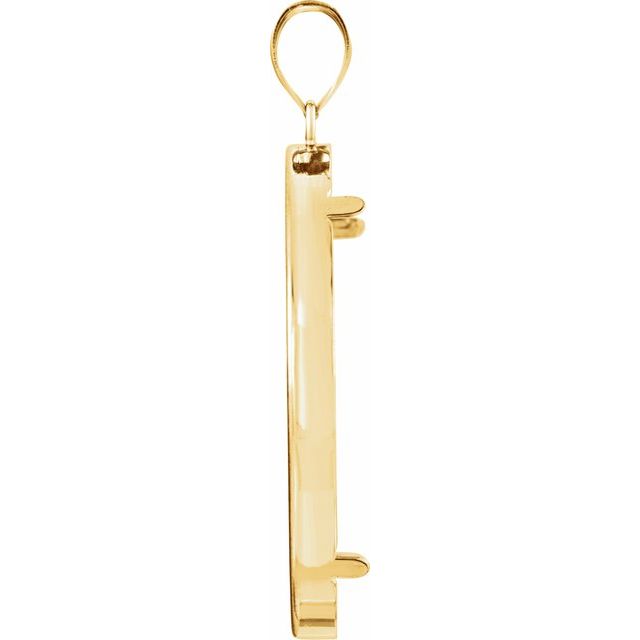 14K Yellow Coin Frame Bezel Pendant Mounting for 37x2.6 mm Coin