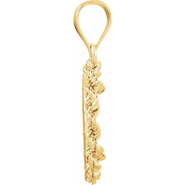 14K Yellow Coin Frame Bezel Pendant Mounting for 13.9x1 mm Coin