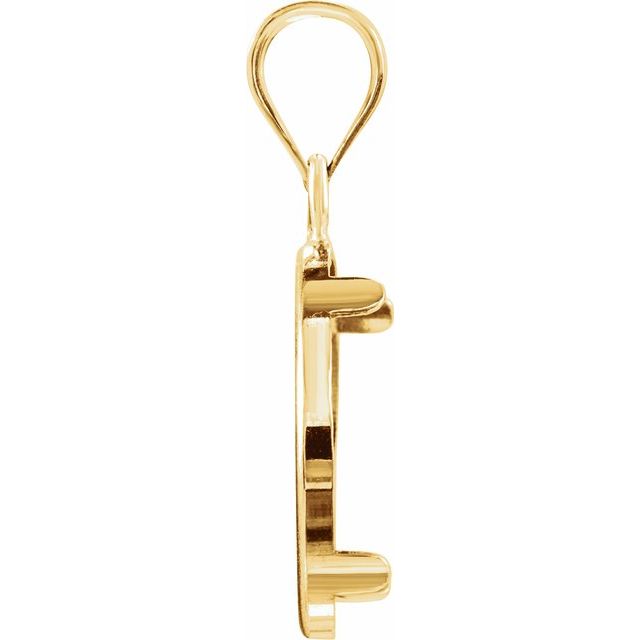 14K Yellow Coin Frame Bezel Pendant Mounting for 14x1 mm Coin