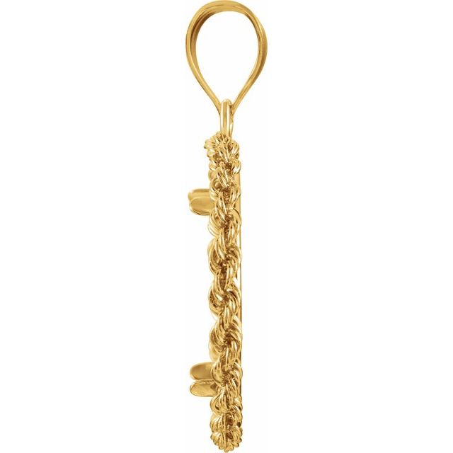 14K Yellow Coin Frame Bezel Pendant Mounting for 19x1.1 mm Coin