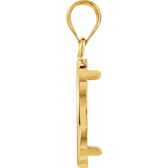 14K Yellow Coin Frame Bezel Pendant Mounting for 15.6x.86 mm Coin