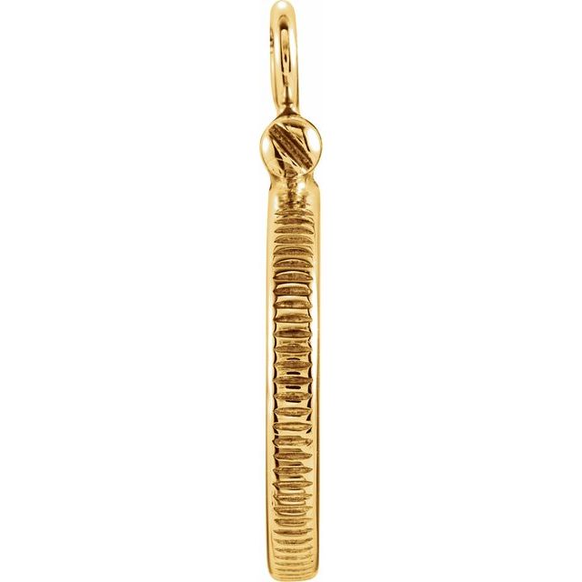 14K Yellow Coin Frame Dangle for 13x1 mm Coin