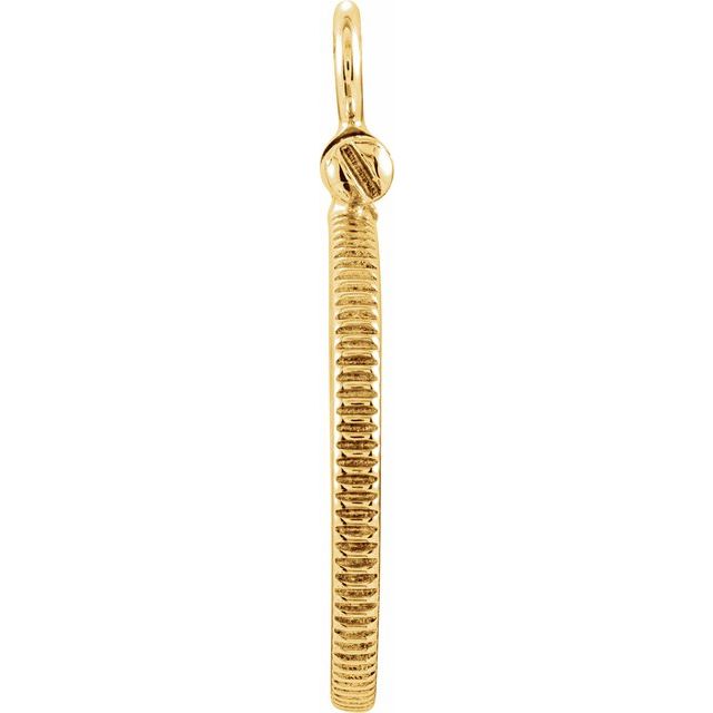 14K Yellow Coin Frame Bezel Dangle for 15x.76 mm Coin