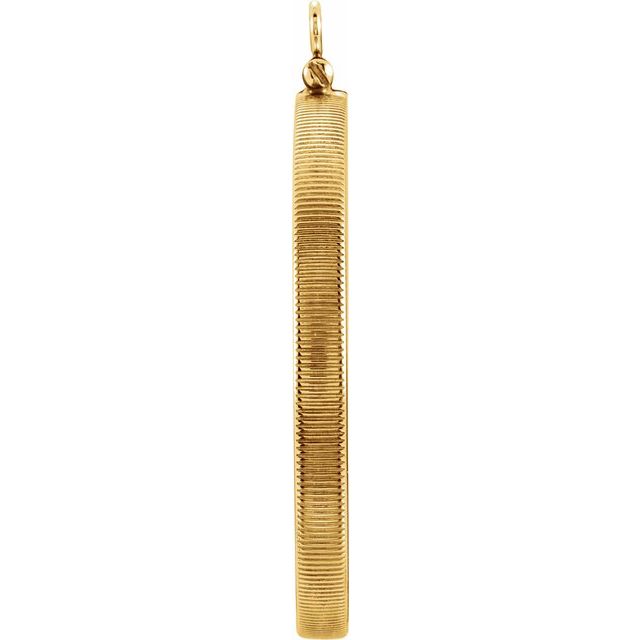 14K Yellow Coin Frame Bezel Dangle for 37x2.6 mm Coin