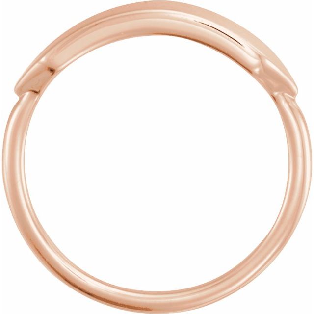 14k Rose 19.7x5 Mm Geometric Signet Ring