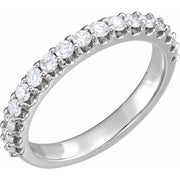 14K White 1/2 CTW Natural Diamond Band