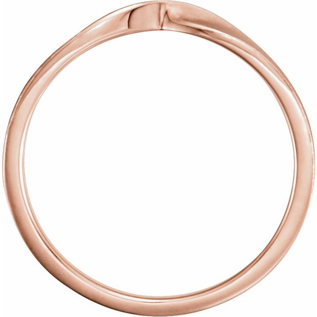 14k Rose 3 Mm Stackable Twisted Ring
