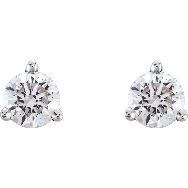 14K White 1/3 CTW Natural Diamond Earrings