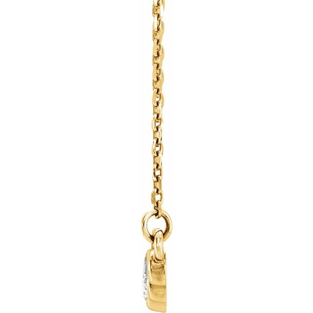 14k Yellow 1/6 Ctw Natural Diamond 16-18' Necklace