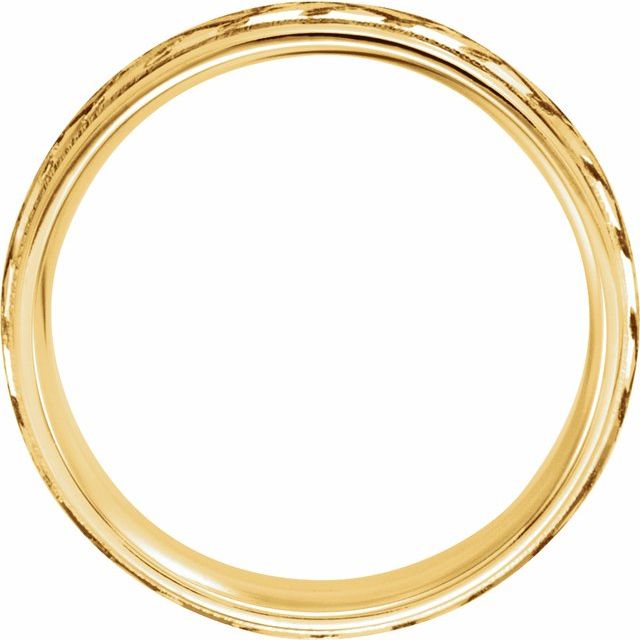 14K Yellow 7 mm Woven-Design Band Size 10.5