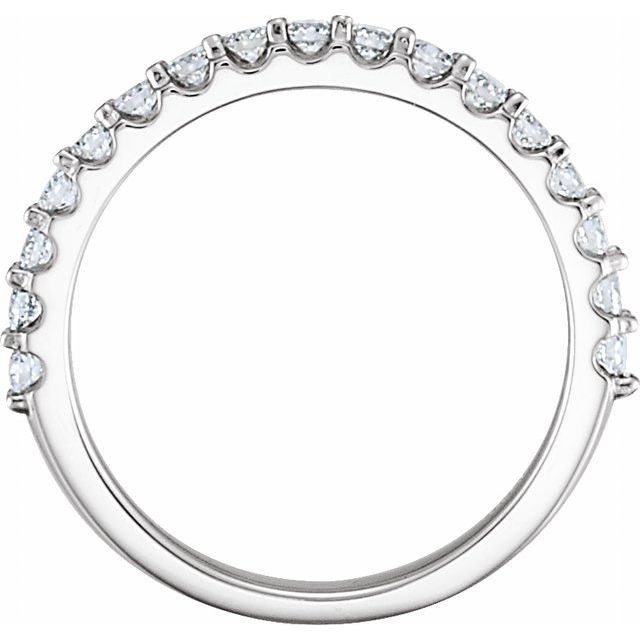 14K White 1/2 CTW Natural Diamond Band