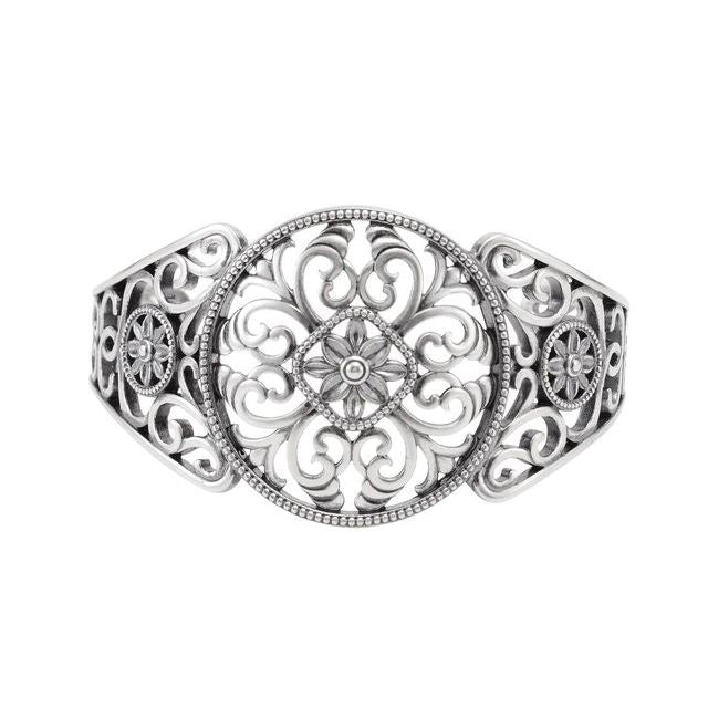 Sterling Silver Filigree Cuff 7' Bracelet