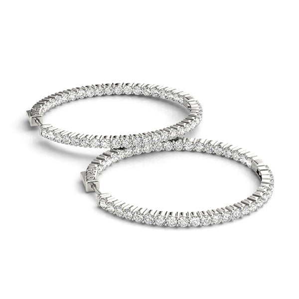 .8 Inch 2 Prong Round Hoop-open Back