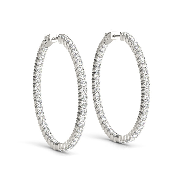 .9 Inch 2 Prong Round Hoop-open Back