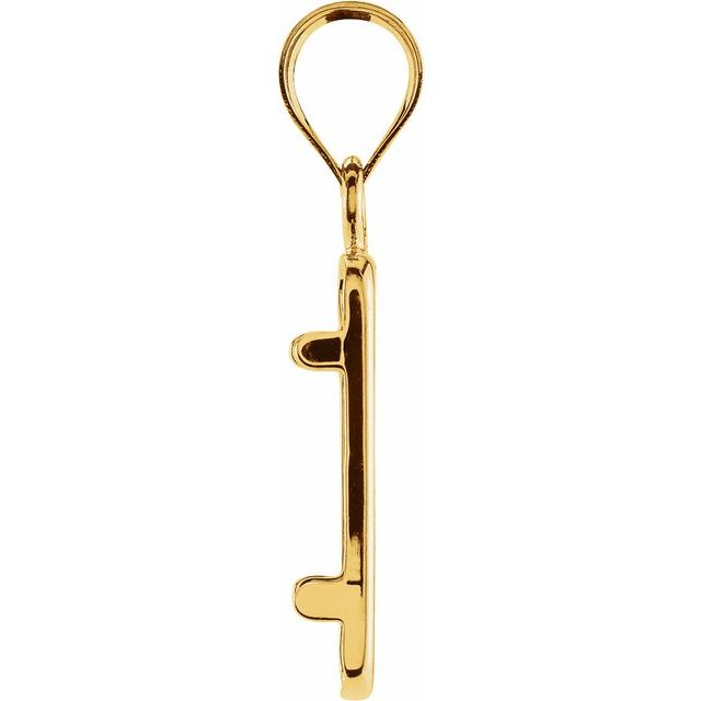 14K Yellow Coin Frame Bezel Pendant Mounting for 15x8.5x.65 mm Credit Suisse