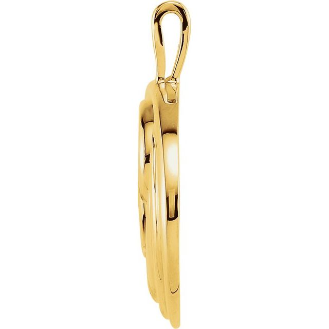 14K Yellow Circle Pendant