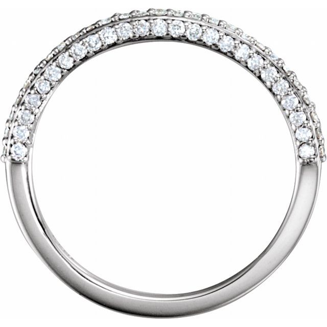 14K White 1/5 CTW Natural Diamond Band