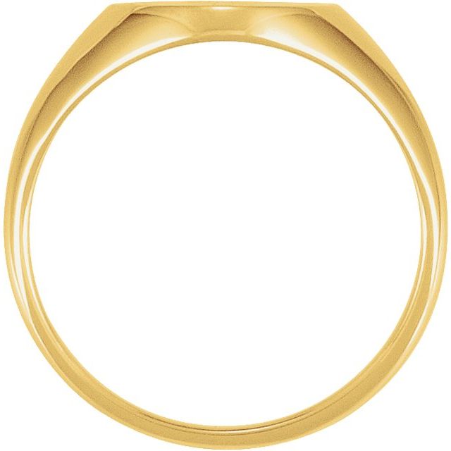 14K Yellow 11x9.5 mm Oval Signet Ring