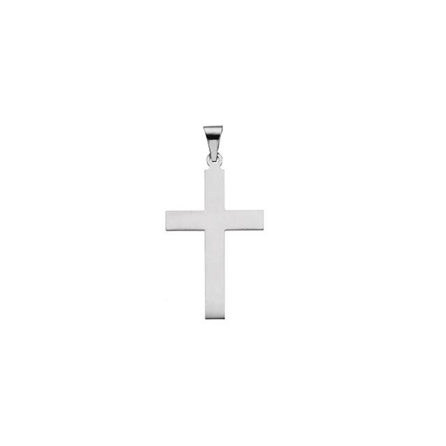Sterling Silver 28 X 18 Mm Cross Pendant