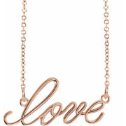 14K Rose Love 16 1/2' Necklace