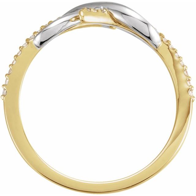 14k Yellow/white 1/10 Ctw Natural Diamond Infinity-inspired Ring