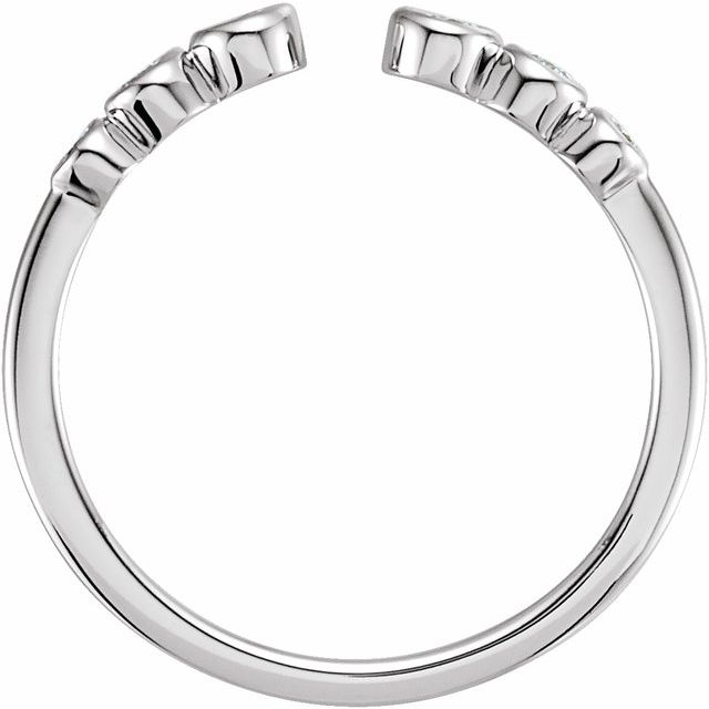 14k White 1/4 Ctw Natural Diamond Negative Space Ring