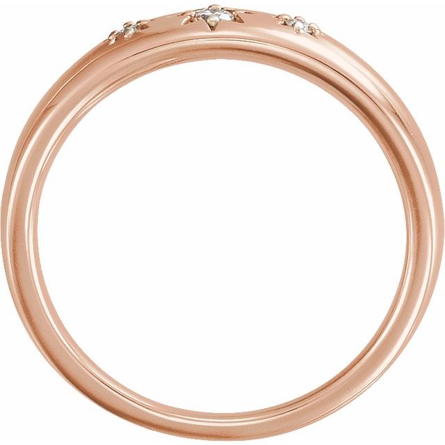 14k Rose .05 Ctw Natural Diamond Star Ring