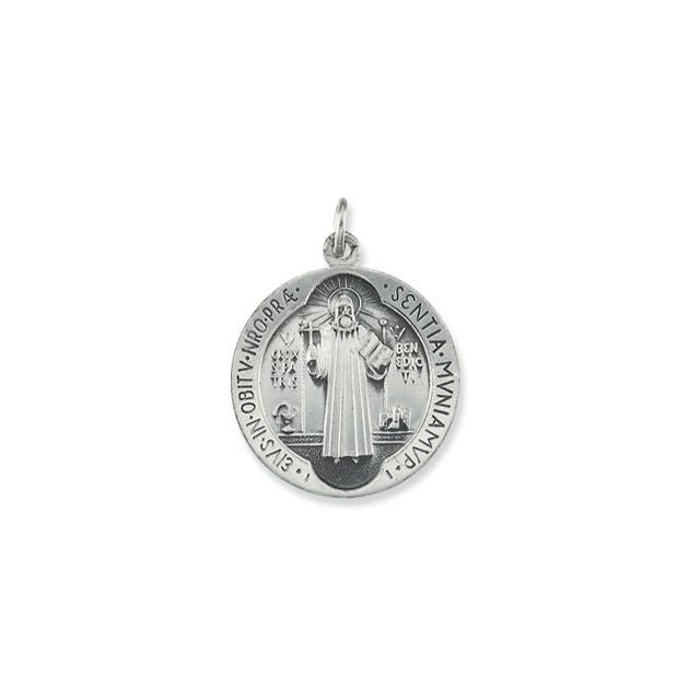 Sterling Silver 18.5 Mm St. Benedict Medal
