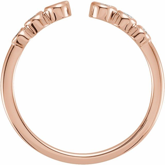 14k Rose 1/4 Ctw Natural Diamond Negative Space Ring