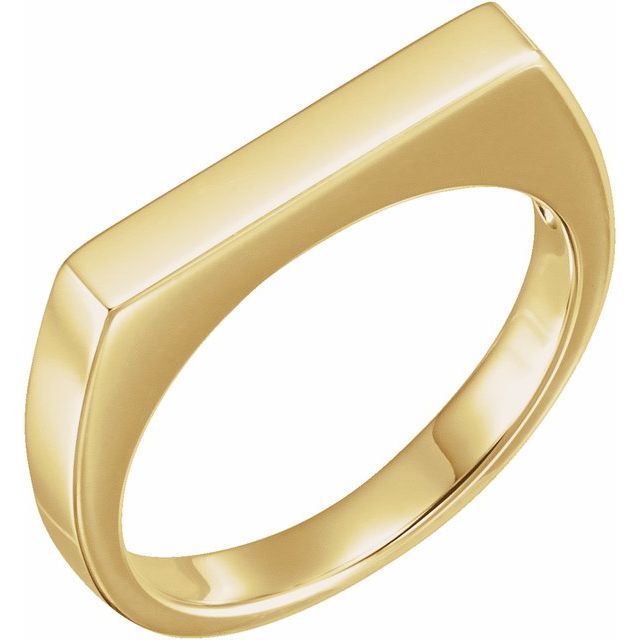 14K Yellow 3 mm Engravable Stackable Ring