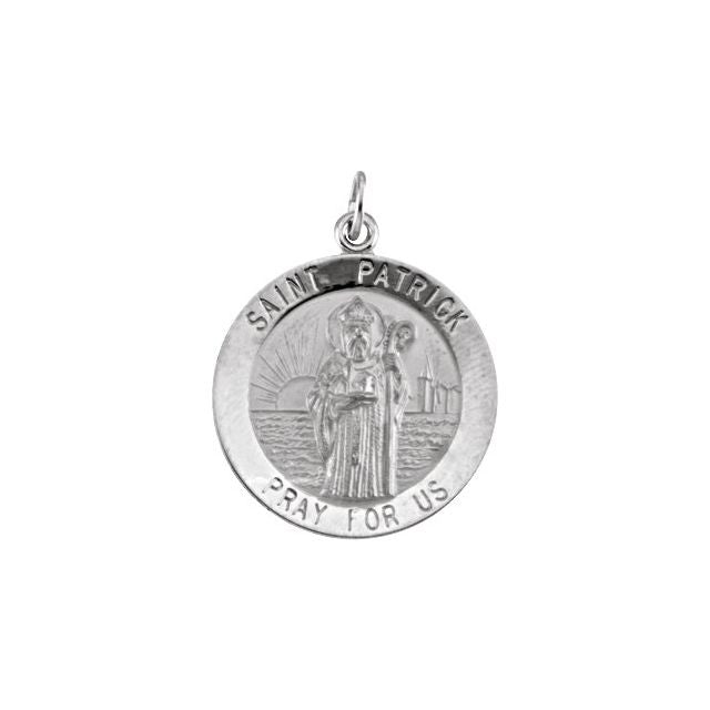 Sterling Silver 22 mm St. Patrick Medal