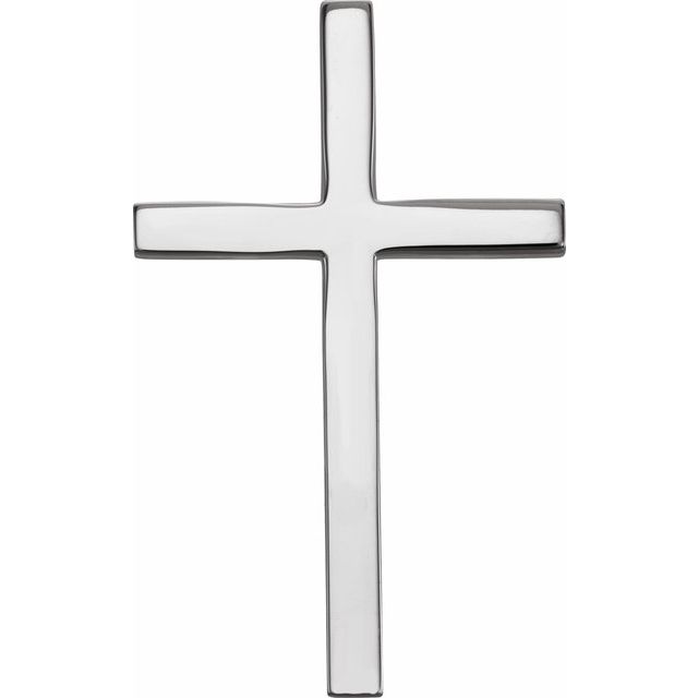 Sterling Silver 17.4x11.1 Mm Cross Pendant
