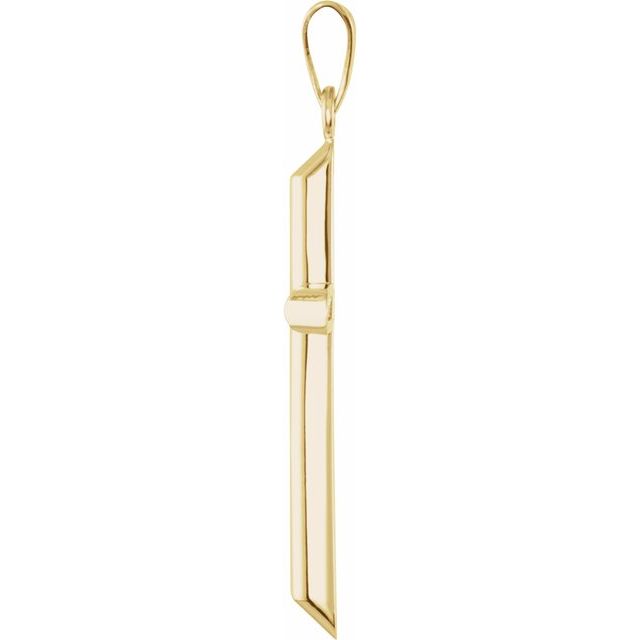 14K Yellow 33.25x19 mm Unadorned Cross Pendant