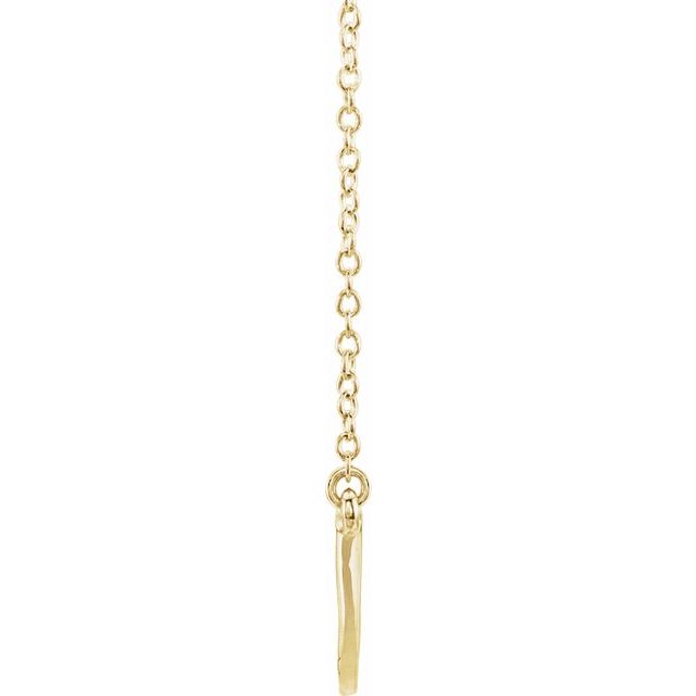 14K Yellow Curved Bar 20' Necklace