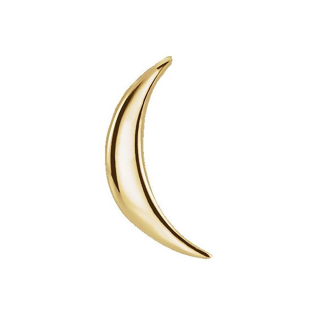 14k Yellow Crescent Pendant