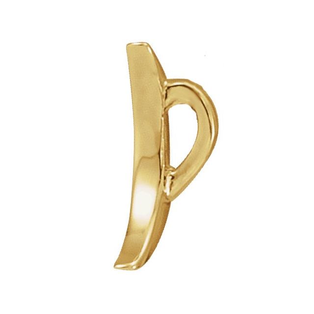 14k Yellow Crescent Pendant