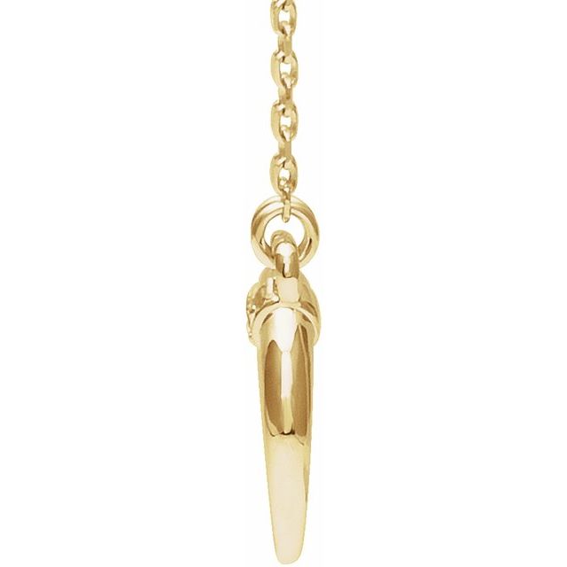 14k Yellow .025 Ctw Natural Diamond 16-18' Necklace
