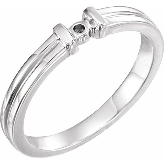 14K White Engagement Ring Base