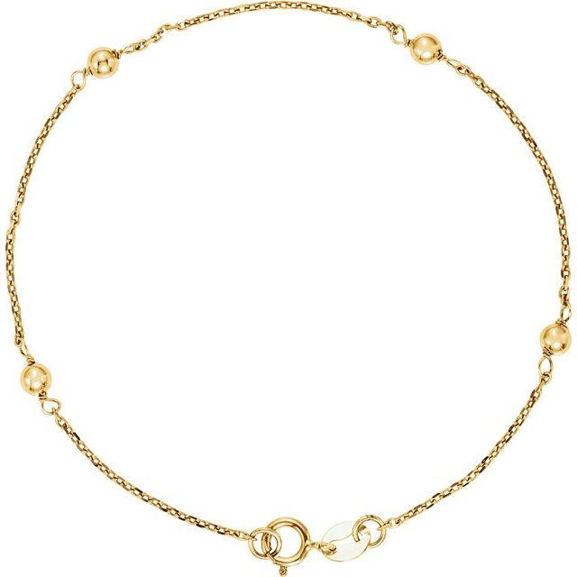 14K Yellow Youth Station 6' Bracelet