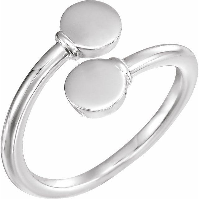 Sterling Silver Engravable Bypass Ring