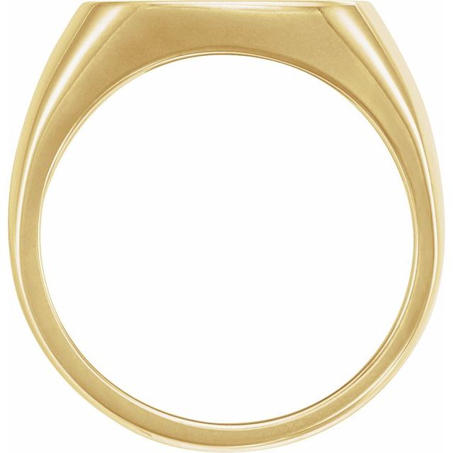 14K Yellow 16 mm Square Signet Ring