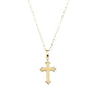 14K Yellow Cross 15' Necklace