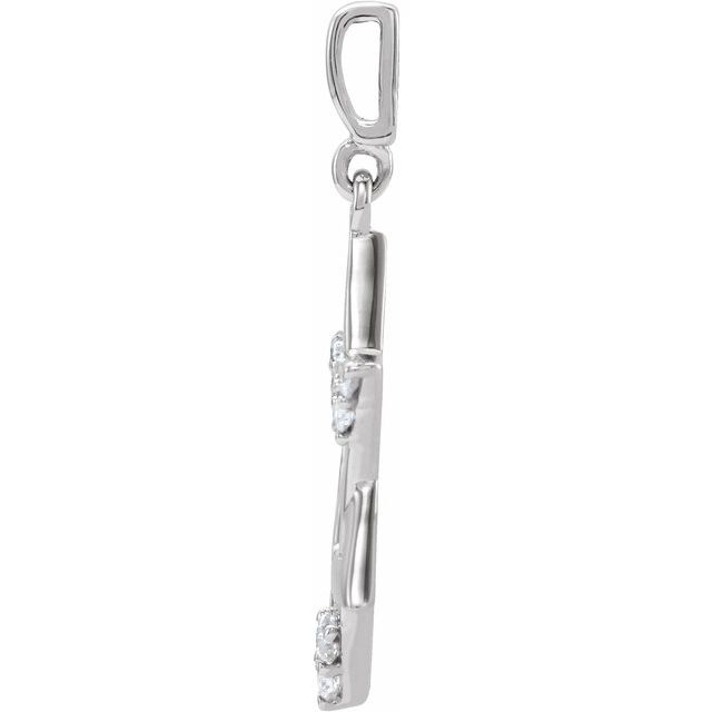 14K White 1/10 CTW Natural Diamond Star of David Pendant