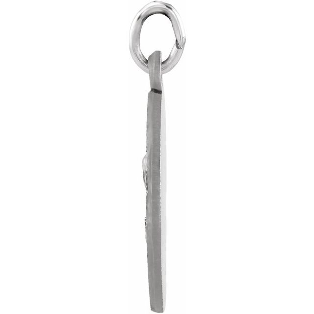 Sterling Silver 15 mm St. Barbara Medal